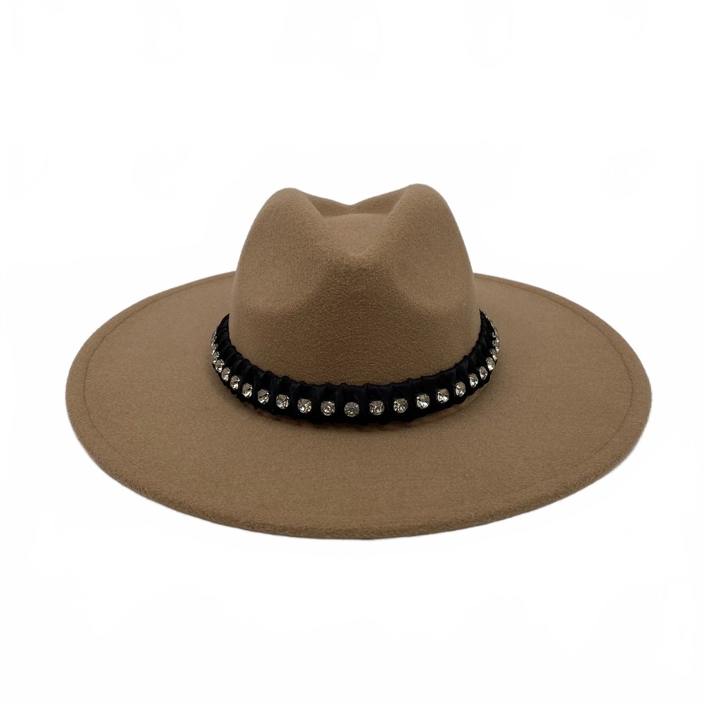 Glitzy Bella Tan Cowboy Hat | Wool & Synthetic, One Size